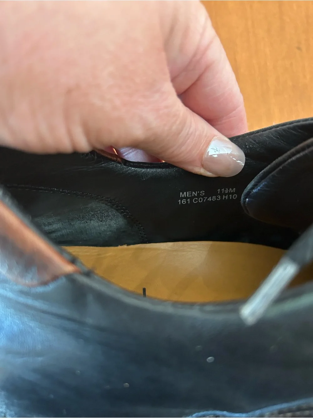 Cole Haan Zeno Black Leather Lace-Up shoes Mens 11.5